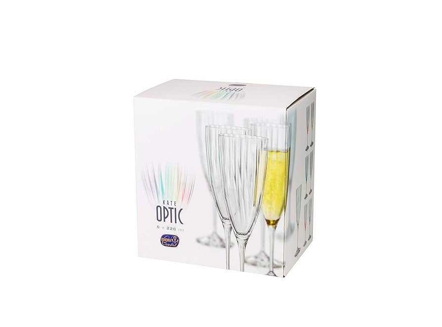 BOHEMIA　GIASS　MAIA Bohemia Crystal Champagne Glasses 6pcs 150ml - Etsy